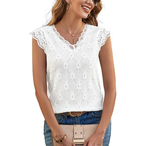 - Lace Collar Shirt for Women - womens shirt at TFC&H Co.