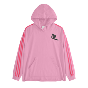 Rose Pink - Teddy Rip (Pink)Streetwear Unisex Heavyweight 440G Three Bar Contrast Raglan Hoodie - womens hoodie at TFC&H Co.