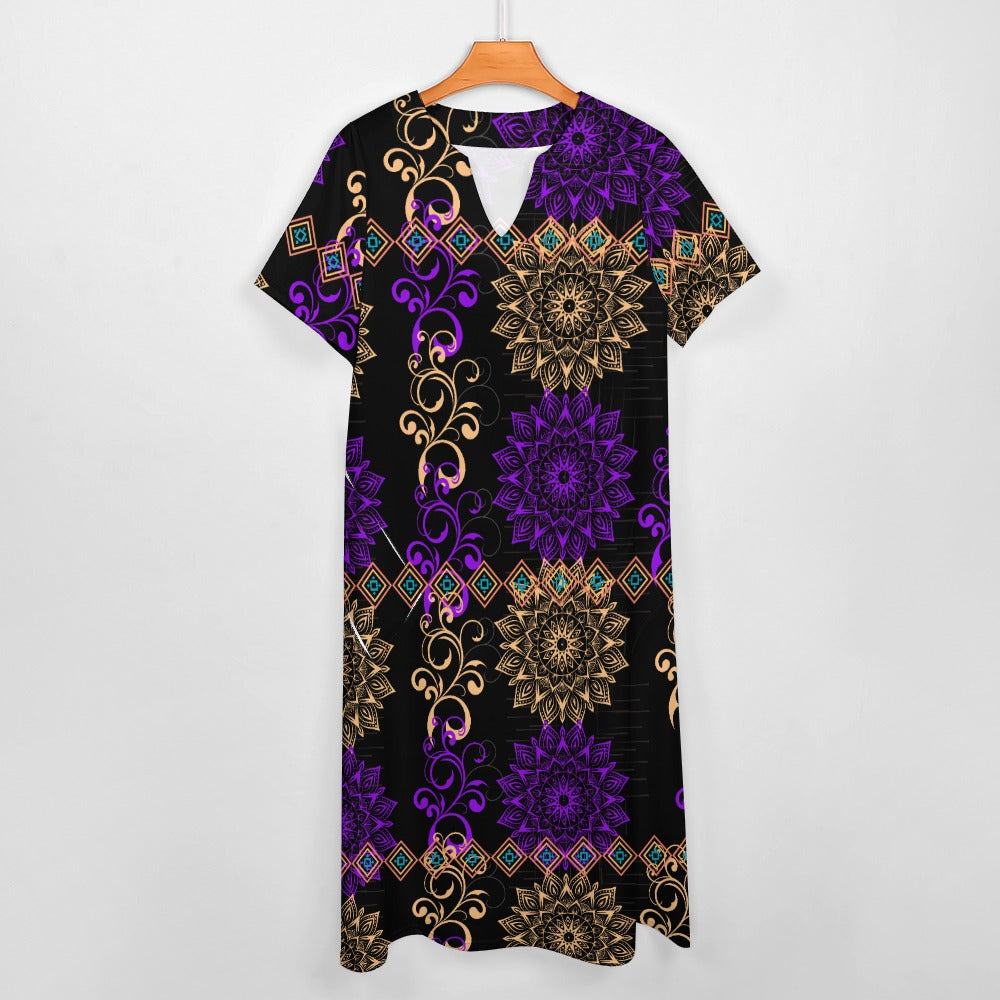 Royal Hues 7-Point Sleeve Dress for Women