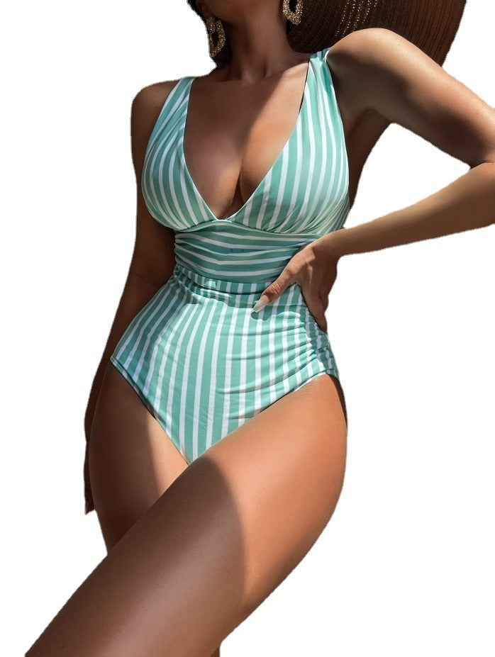 - Sexy Stripes One-piece Swimsuit for Women - womens one piece swimsuit at TFC&H Co.