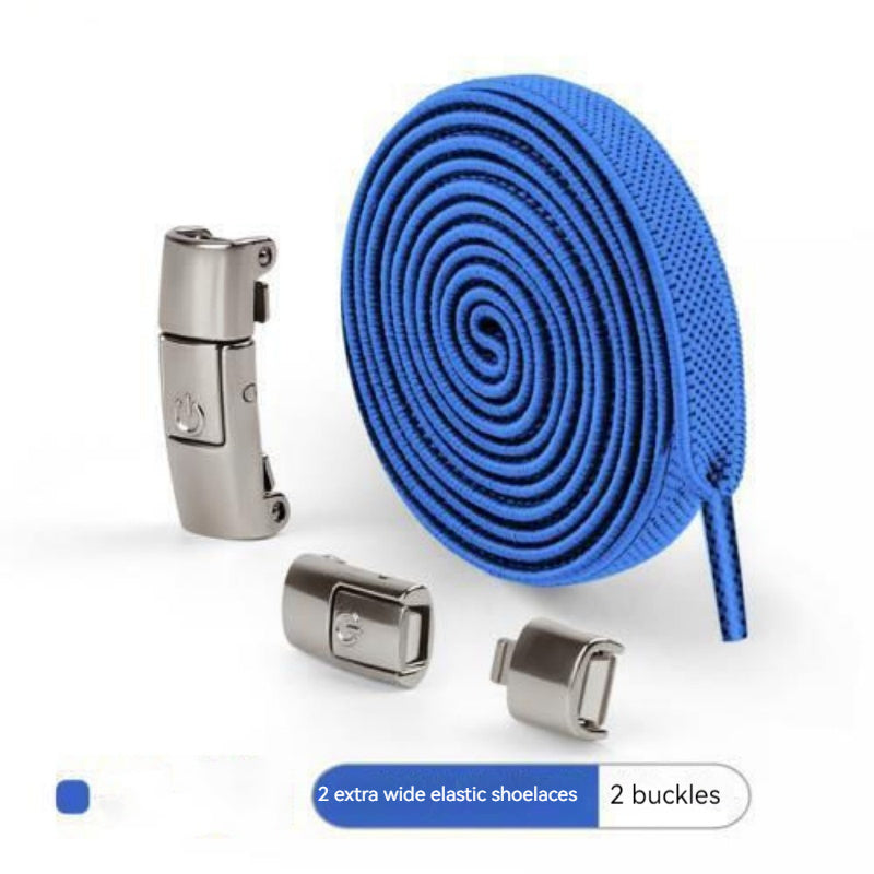 Blue - Press Lock Shoelaces Without Ties - shoelaces at TFC&H Co.