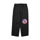 BLACK Petal Flag Women's Solid Color Wide-Legged Streetwear Pants - women's pants at TFC&H Co.