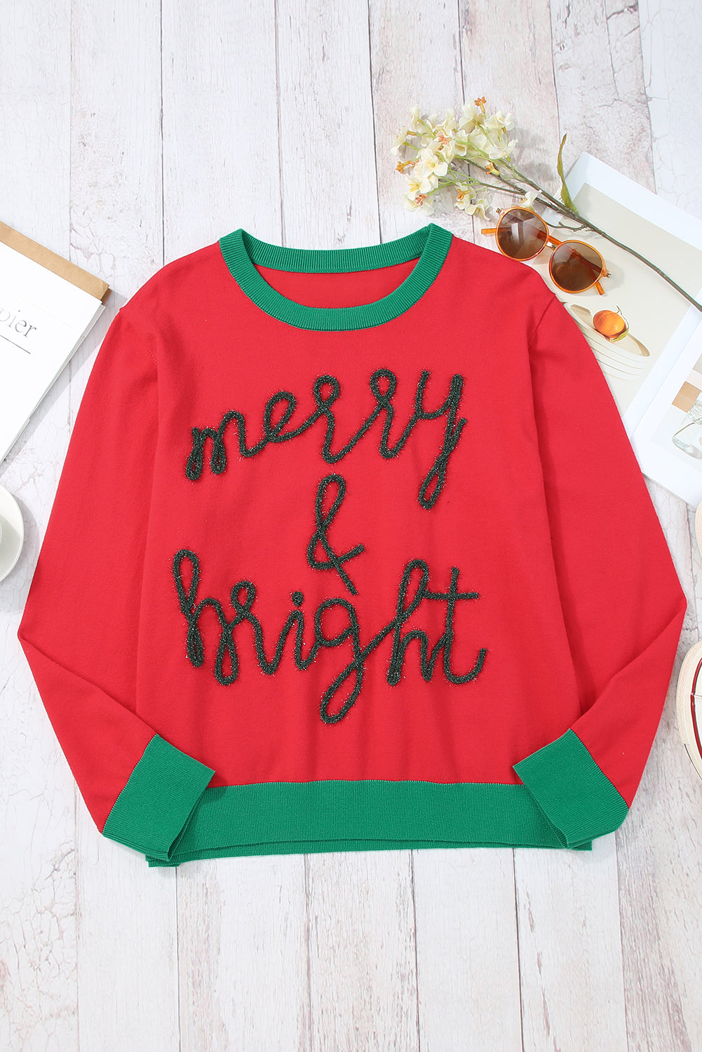 - Holly Jolly Round Neck, or Merry & Bright Christmas Sweater, or Other various Fall & Christmas Themed Sweaters - womens sweater at TFC&H Co.