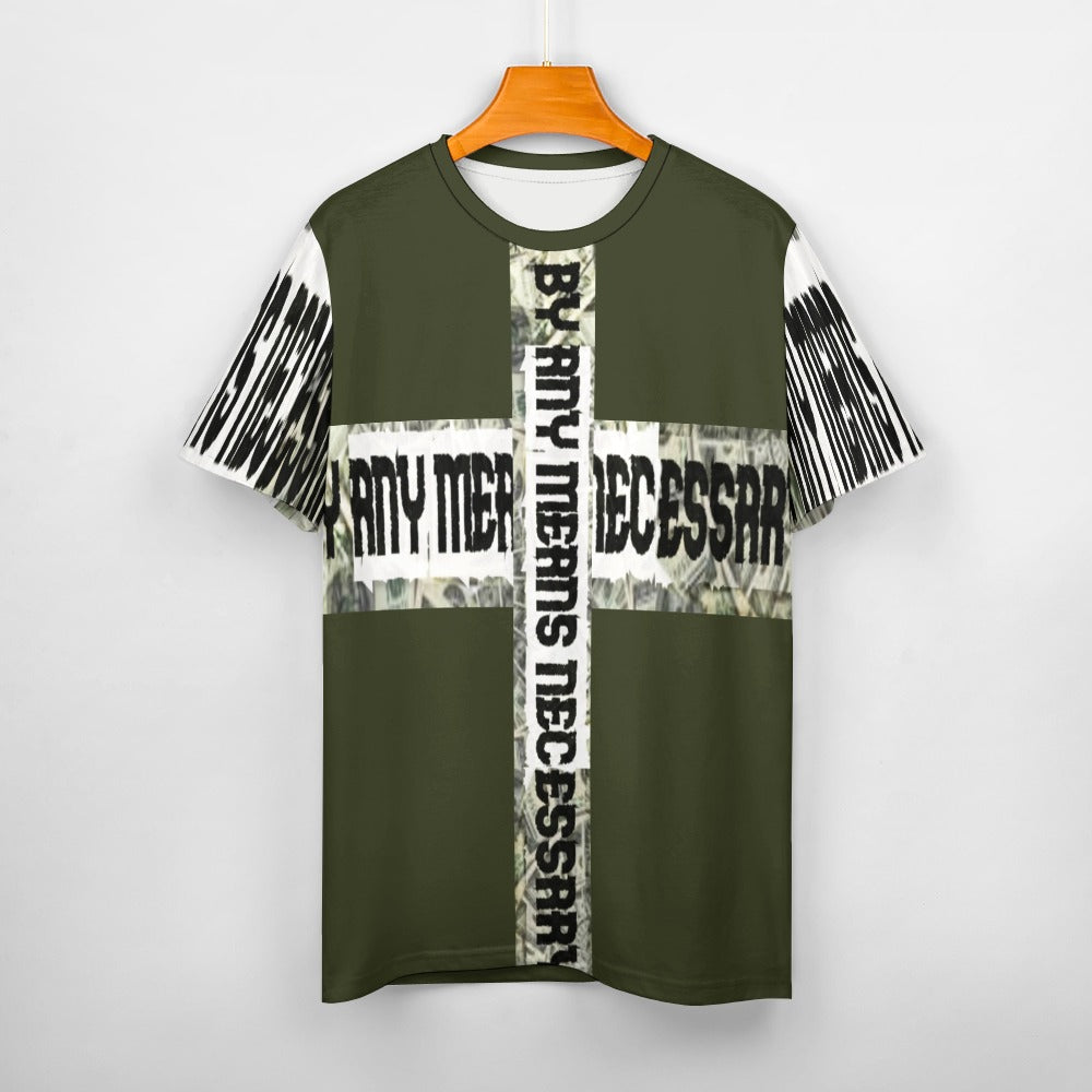 DarkSlateGray - B.A.M.N - By Any Means Necessary T Shirts for Men - mens t-shirt at TFC&H Co.