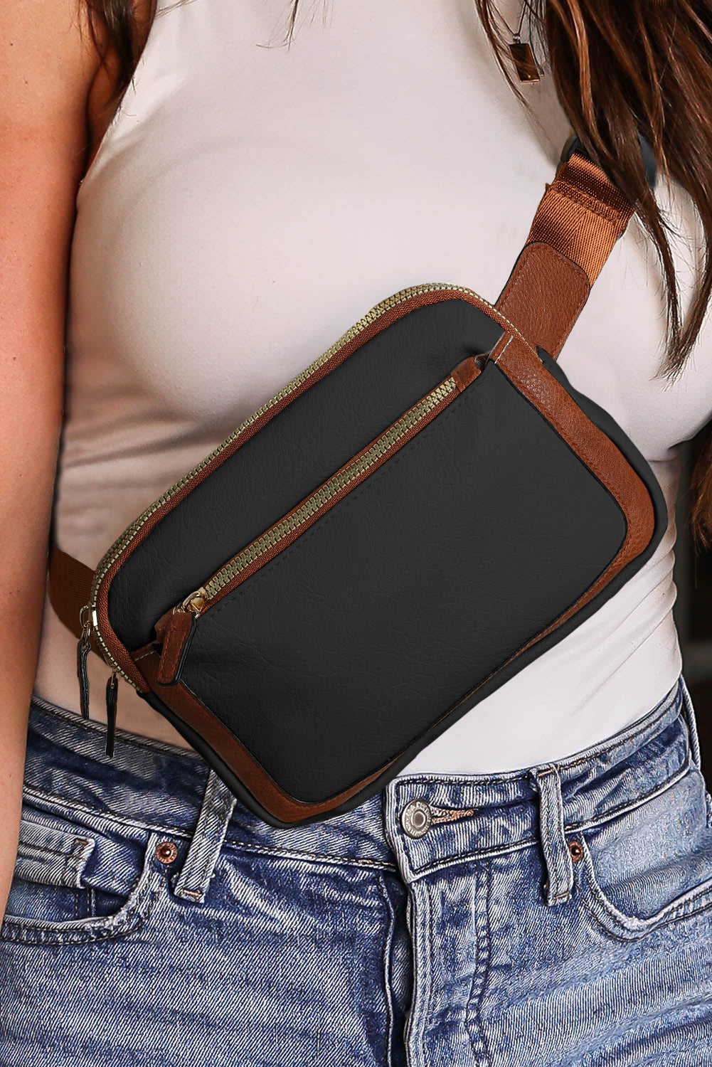 - Adjustable Strap Mini PU Leather Crossbody Bag - handbag at TFC&H Co.