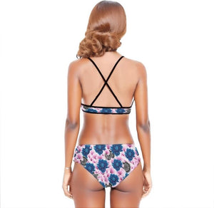 - Floral Realm Womens Bikini Swimsuit With Ruffle Hem - womens bikini at TFC&H Co.