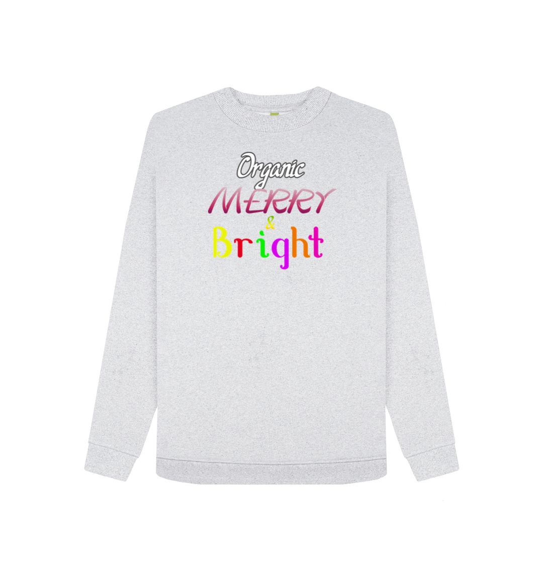 Grey - Organic Merry & Bright Women's Christmas Remill® Sweater - womens sweater at TFC&H Co.