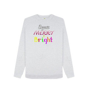 Grey Organic Merry & Bright Women's Christmas Remill® Sweater - women's sweater at TFC&H Co.