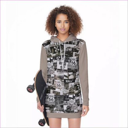 Greyed Streets Womens Hoodie Dress - women's hoodie dress at TFC&H Co.
