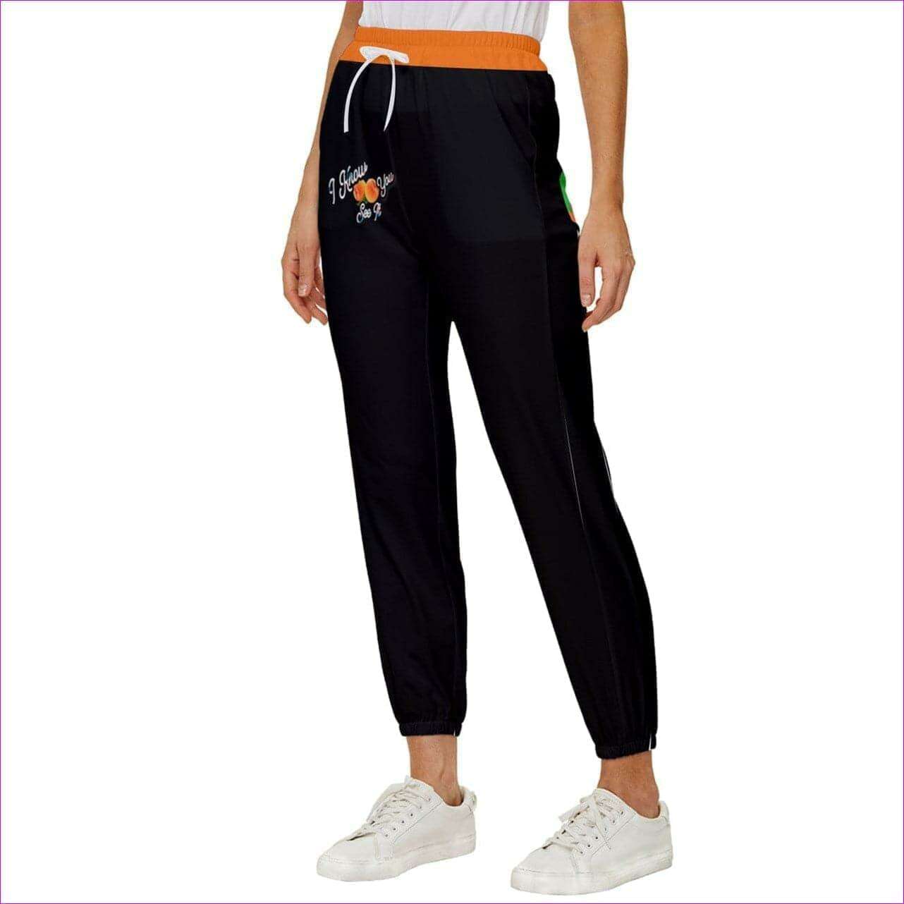 "I Know You See It" Black Cropped Drawstring Pants - women's sweatpants at TFC&H Co.