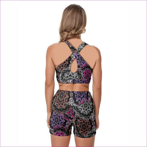 - Mandala Graffiti Womens Sports Bra Set - womens sports bra & short set at TFC&H Co.