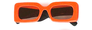 Orange - Modern Rounded Square Chic Sunglasses - Sunglasses at TFC&H Co.