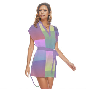Paxx 2 Womens Stand-up Collar Casual Dress With Belt - women's dress at TFC&H Co.