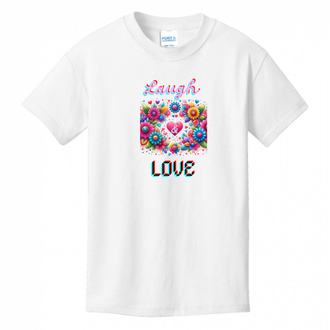 Kids T-Shirts White - Laugh Love Girl's T-shirt - girls t-shirt at TFC&H Co.