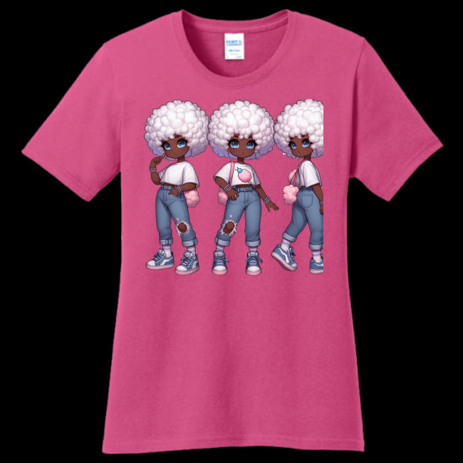 Womens T-Shirt Sangria - Cotton Candy Stylie Teen's T-shirt - Teens T-Shirt at TFC&H Co.