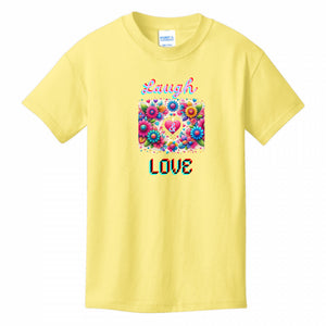 Kids T-Shirts Yellow - Laugh Love Girl's T-shirt - girls t-shirt at TFC&H Co.