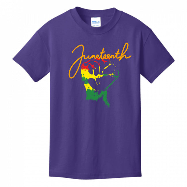KIDS T-SHIRTS PURPLE - Kid's Juneteenth T-shirt - Ships from The US - Kids t-shirt at TFC&H Co.