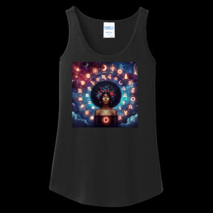 Womens Tank Top Black - Celestial Zodiac Women's Tank Top - womens tank top at TFC&H Co.