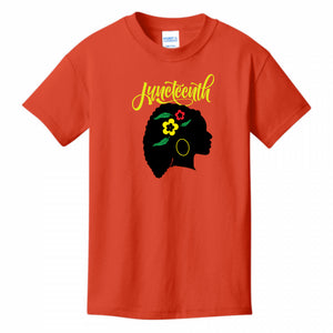 KIDS T-SHIRTS ORANGE - Silhouette of Life Kid's Juneteenth T-shirt - Ships from The US - Kids t-shirt at TFC&H Co.