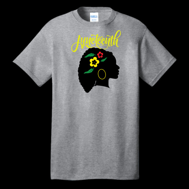 UNISEX T-SHIRT ATHLETIC-HEATHER - Silhouette of Life Unisex Juneteenth T-shirt - Ships from The US - Unisex T-Shirt at TFC&H Co.