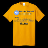 Mens T-Shirt Gold - Seek No Approval Defined Men's T-shirt - mens t-shirt at TFC&H Co.