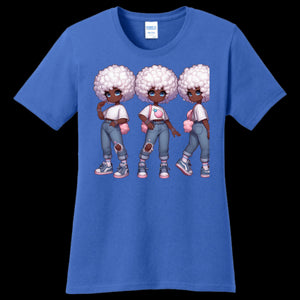 Womens T-Shirt Royal-Blue - Cotton Candy Stylie Teen's T-shirt - Teens T-Shirt at TFC&H Co.