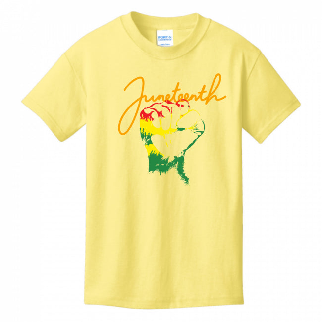 KIDS T-SHIRTS YELLOW - Kid's Juneteenth T-shirt - Ships from The US - Kids t-shirt at TFC&H Co.