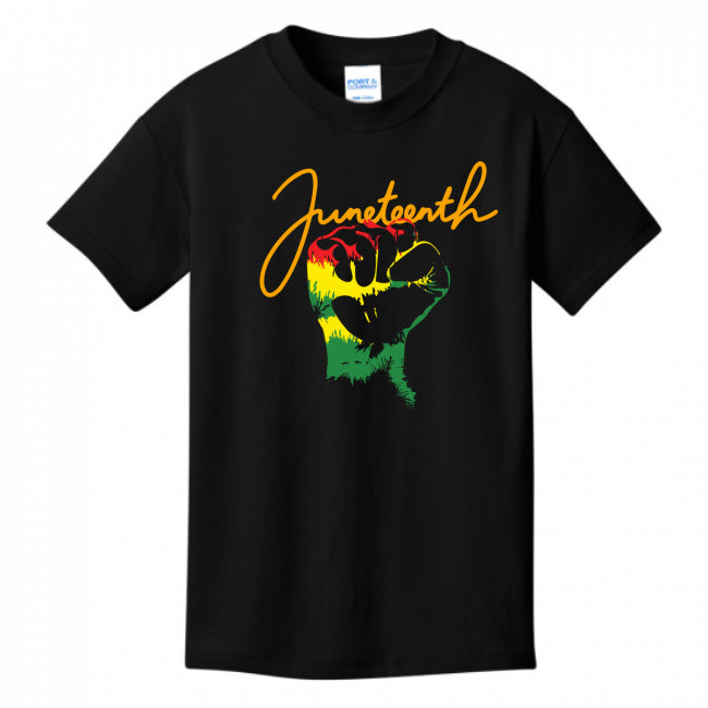 KIDS T-SHIRTS BLACK - Kid's Juneteenth T-shirt - Ships from The US - Kids t-shirt at TFC&H Co.