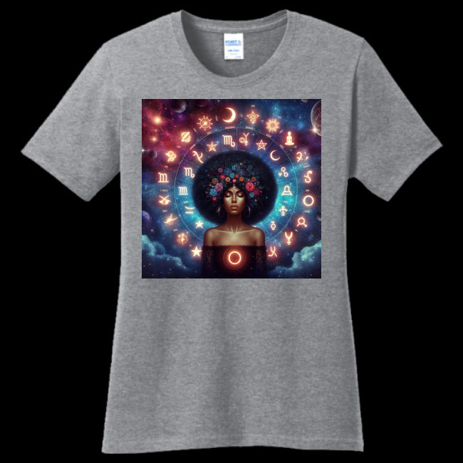 Womens T-Shirt Athletic-Heather - Celestial Zodiac Women's T-Shirt - womens t-shirt at TFC&H Co.