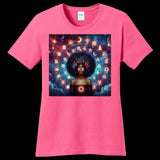 Womens T-Shirt Neon-Pink - Celestial Zodiac Women's T-Shirt - womens t-shirt at TFC&H Co.