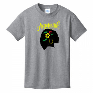 KIDS T-SHIRTS ATHLETIC-HEATHER - Silhouette of Life Kid's Juneteenth T-shirt - Ships from The US - Kids t-shirt at TFC&H Co.
