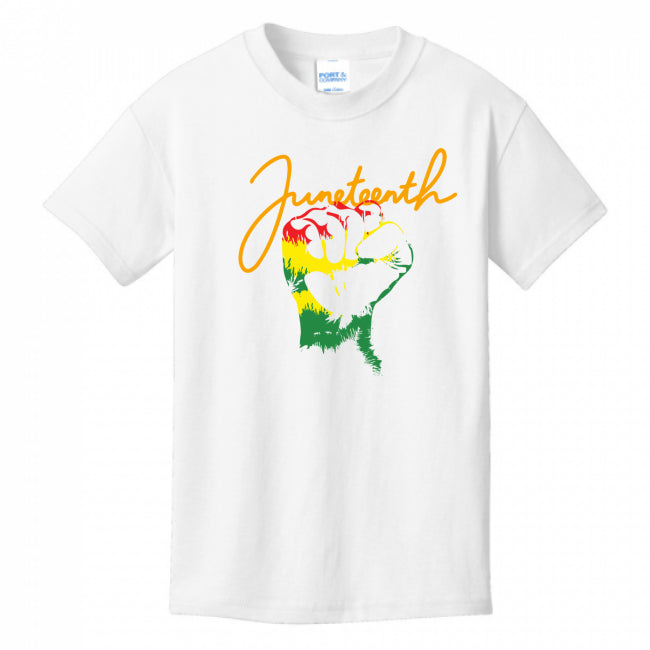 KIDS T-SHIRTS WHITE - Kid's Juneteenth T-shirt - Ships from The US - Kids t-shirt at TFC&H Co.