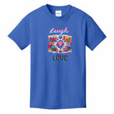 Kids T-Shirts Royal-Blue - Laugh Love Girl's T-shirt - girls t-shirt at TFC&H Co.