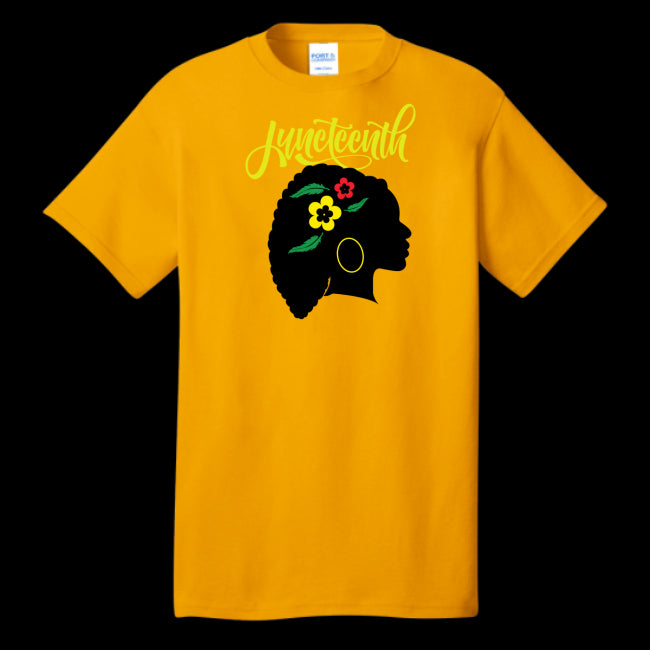 UNISEX T-SHIRT GOLD - Silhouette of Life Unisex Juneteenth T-shirt - Ships from The US - Unisex T-Shirt at TFC&H Co.