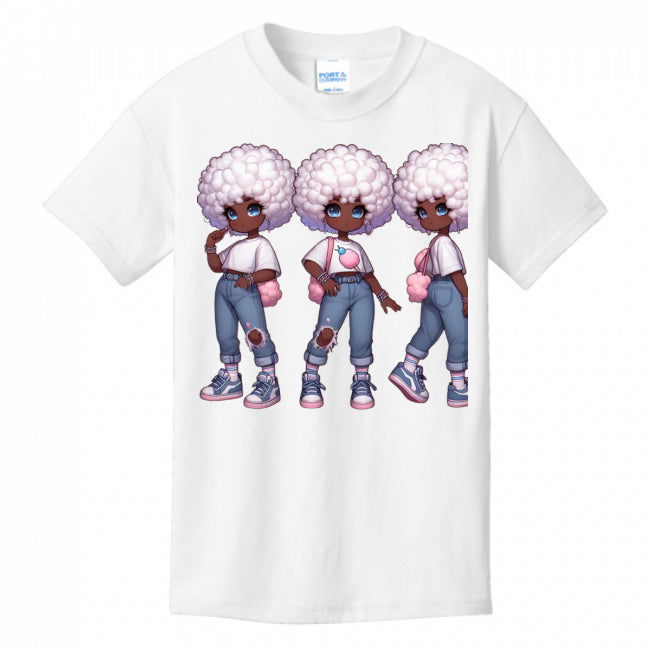 Kids T-Shirts White - Cotton Candy Stylie Girl's T-shirt - girls tee at TFC&H Co.