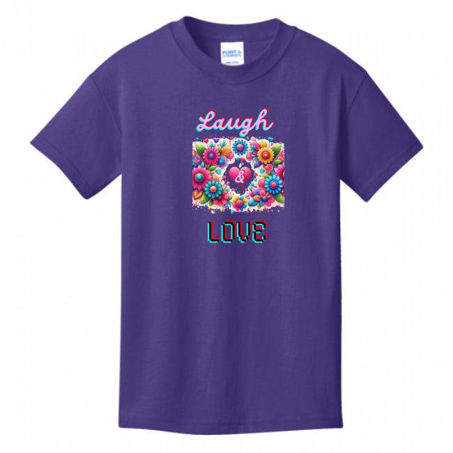 Kids T-Shirts Purple - Laugh Love Girl's T-shirt - girls t-shirt at TFC&H Co.