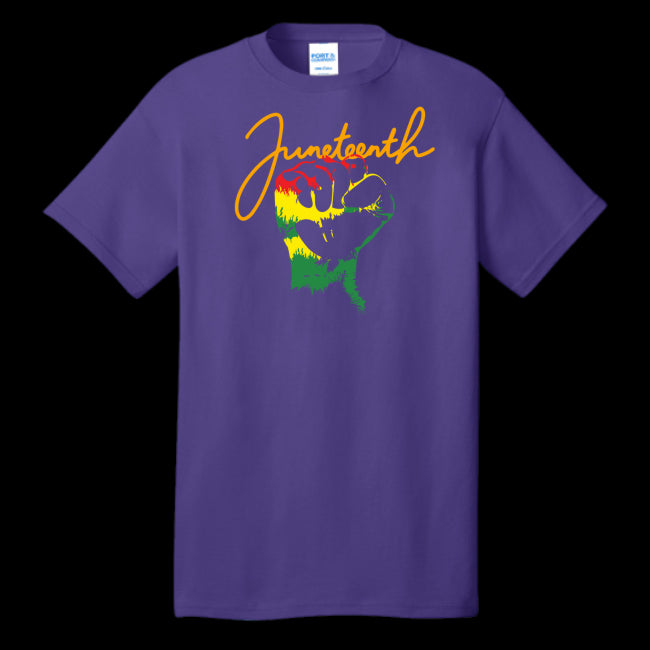 UNISEX T-SHIRT PURPLE - Juneteenth Unisex T-shirt - Ships from The US - Unisex T-Shirt at TFC&H Co.