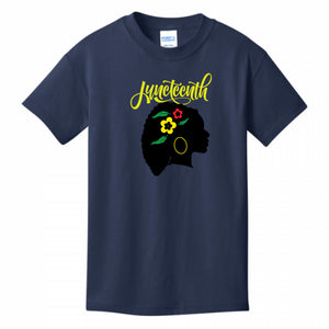 KIDS T-SHIRTS NAVY - Silhouette of Life Kid's Juneteenth T-shirt - Ships from The US - Kids t-shirt at TFC&H Co.