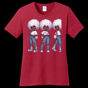 Womens T-Shirt Red - Cotton Candy Stylie Teen's T-shirt - Teens T-Shirt at TFC&H Co.