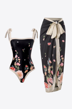 FLORAL Floral Tie-Shoulder Two-Piece Swim Set - women's swimsuit at TFC&H Co.