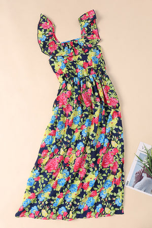 FLORAL - Women Floral Ruffled Dress - Mommy & Me - womens dress at TFC&H Co.
