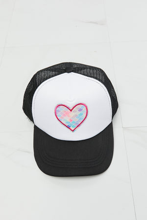- Fame Falling For You Trucker Hat in Black - Ships from The US - hat at TFC&H Co.