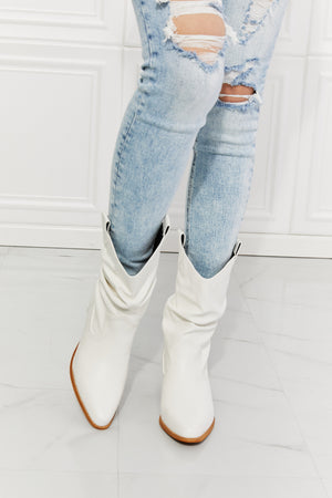 - MMShoes Better in Texas Scrunch White Cowgirl Boots - Ships from The Us - womens boots at TFC&H Co.