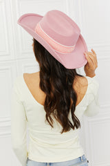 BLUSH PINK ONE SIZE Fame Western Cutie Cowboy Hat in Pink - Ships from The US - hat at TFC&H Co.