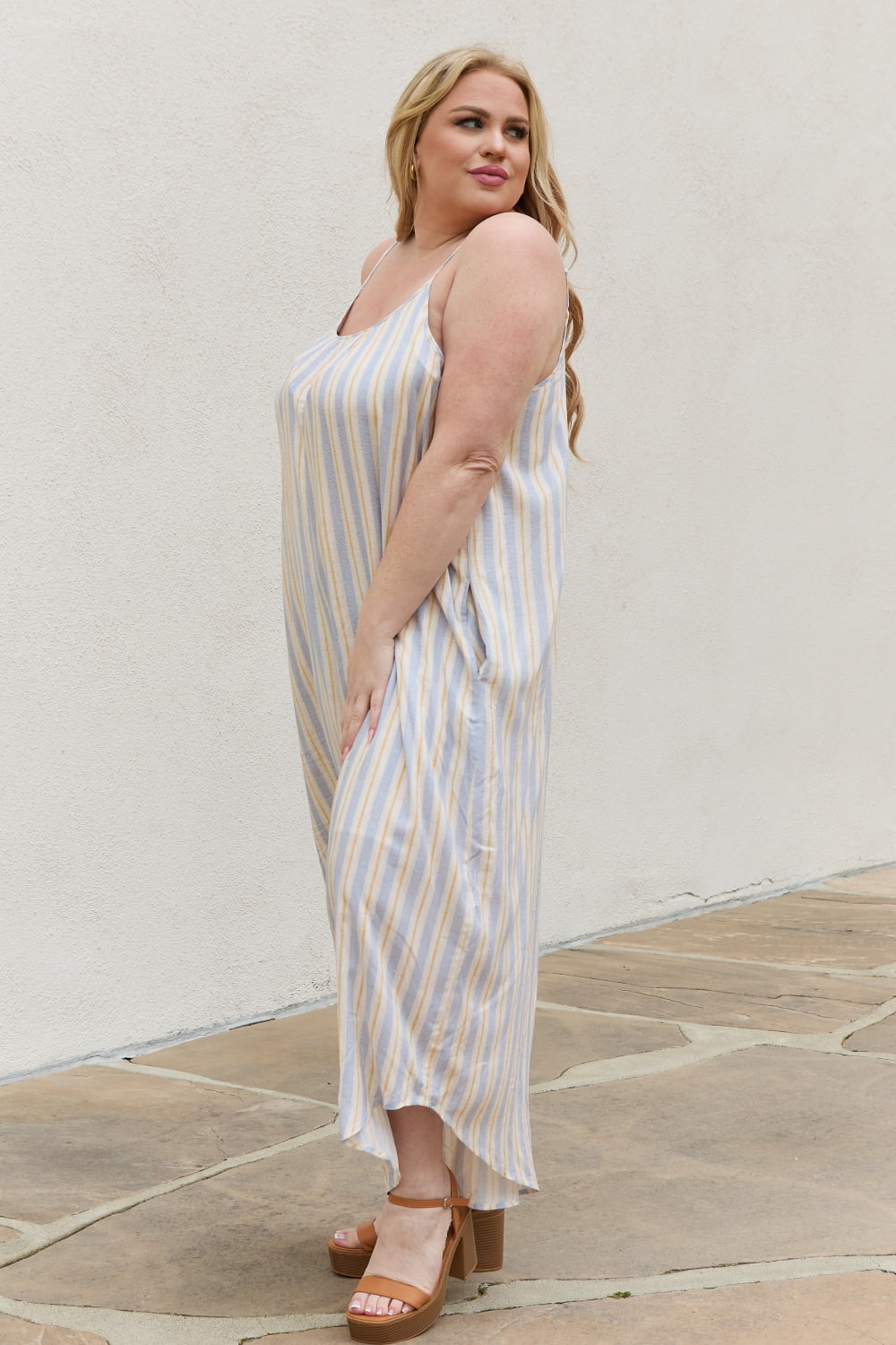 - HEYSON Full Size Multi Colored Striped Jumpsuit with Pockets - Ships from The USA - womens jumpsuit at TFC&H Co.