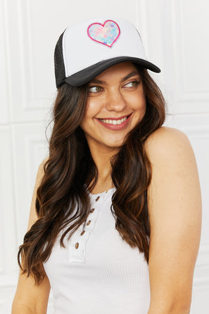 - Fame Falling For You Trucker Hat in Black - Ships from The US - hat at TFC&H Co.