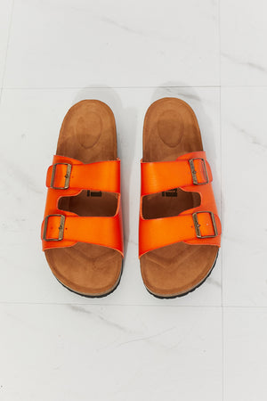 - MMShoes Feeling Alive Double Banded Slide Sandals in Orange - Ships from The US - womens slides at TFC&H Co.