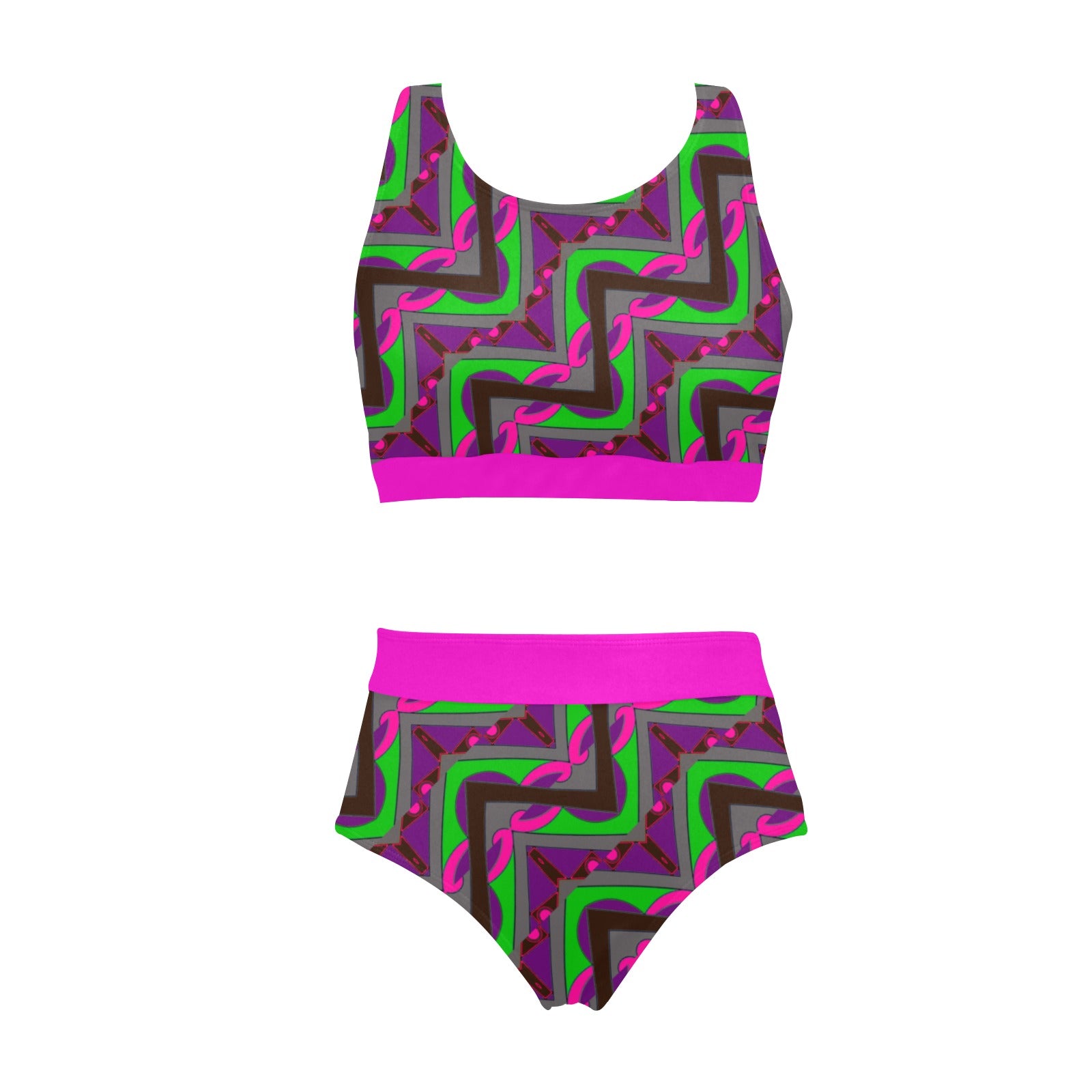 - Maze Crop Top Bikini Set - womens bikini set at TFC&H Co.