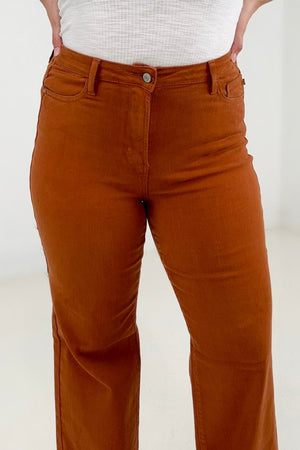 Judy Blue High Waist Garment Dyed Wide Leg Jeans - Ships from The US - women's jeans at TFC&H Co.