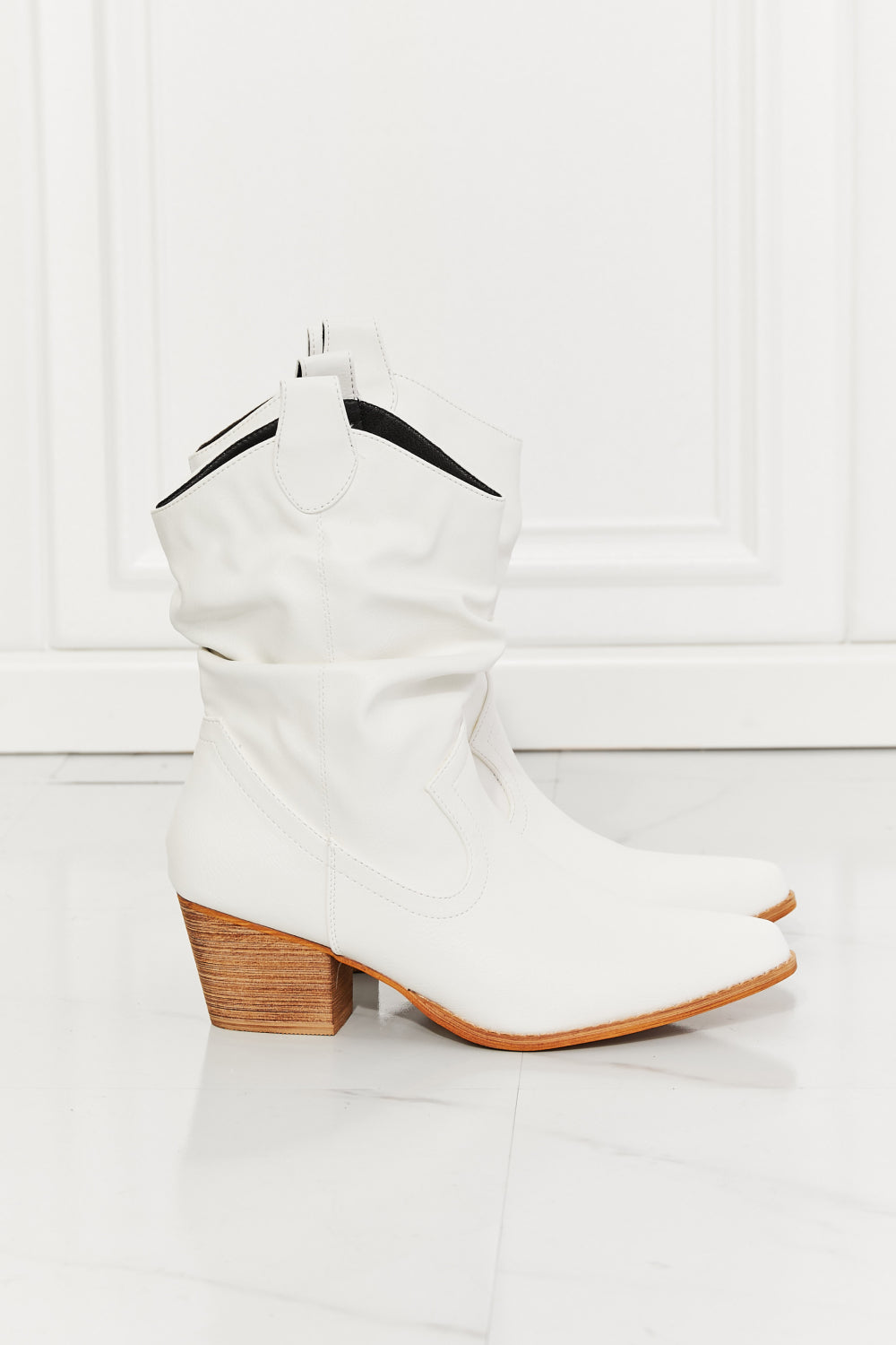 MMShoes Better in Texas Scrunch White Cowgirl Boots - Ships from The Us - women's boots at TFC&H Co.
